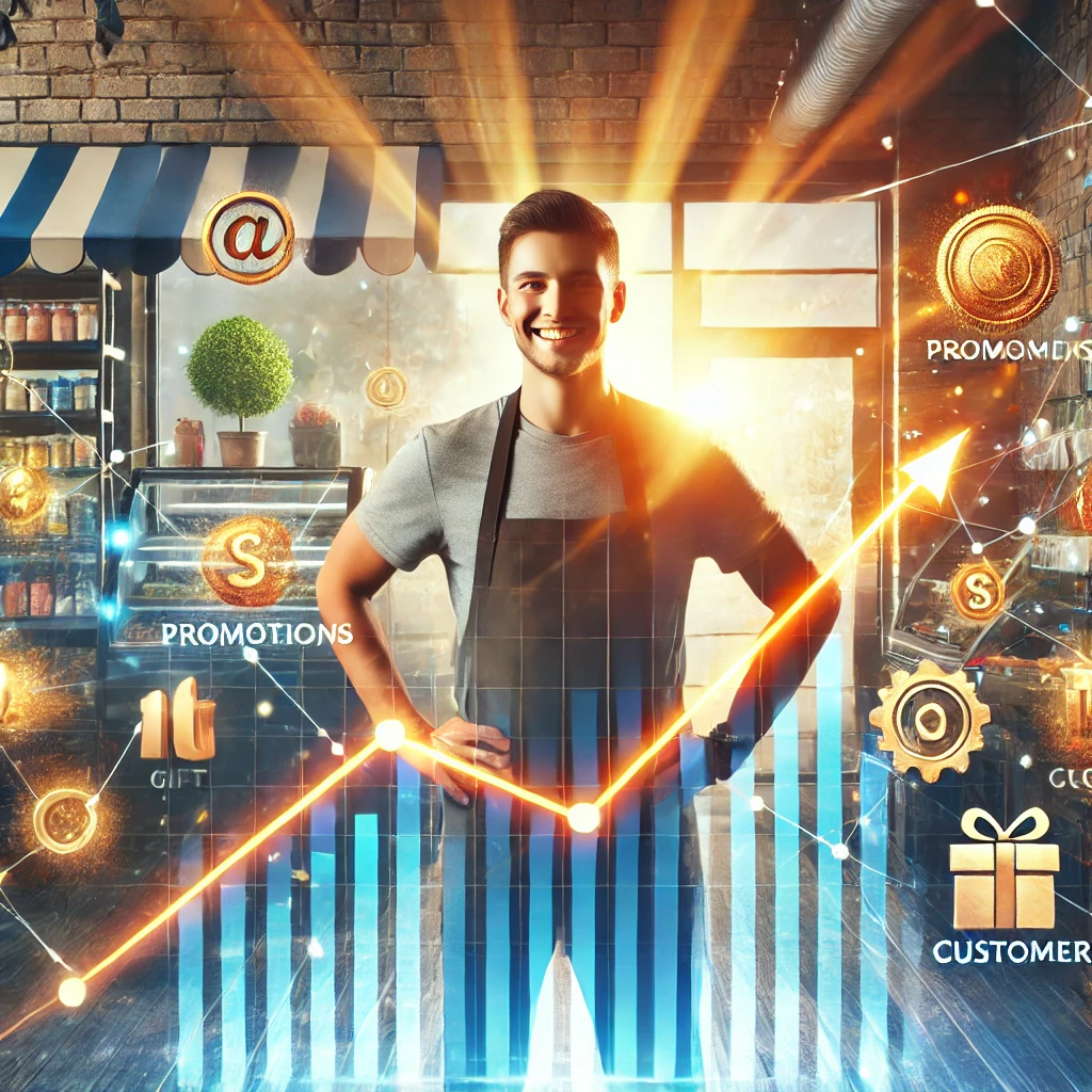 Happy business owner with a growing and profitable business